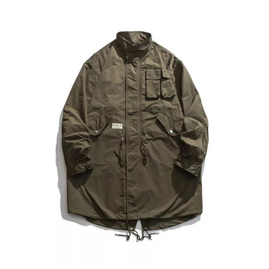 Trend Pocket Trench Coat Outdoor Jacket