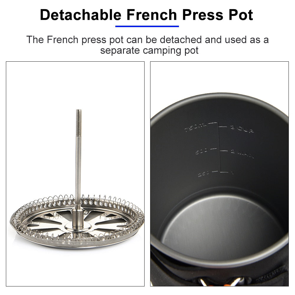 Camping Cooking System with Heat Exchanger Outdoor Gas Stove Burner
